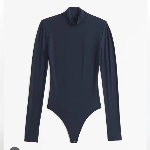 Abercrombie & Fitch Navy Long Sleeve Bodysuit - Picture 1 of 4